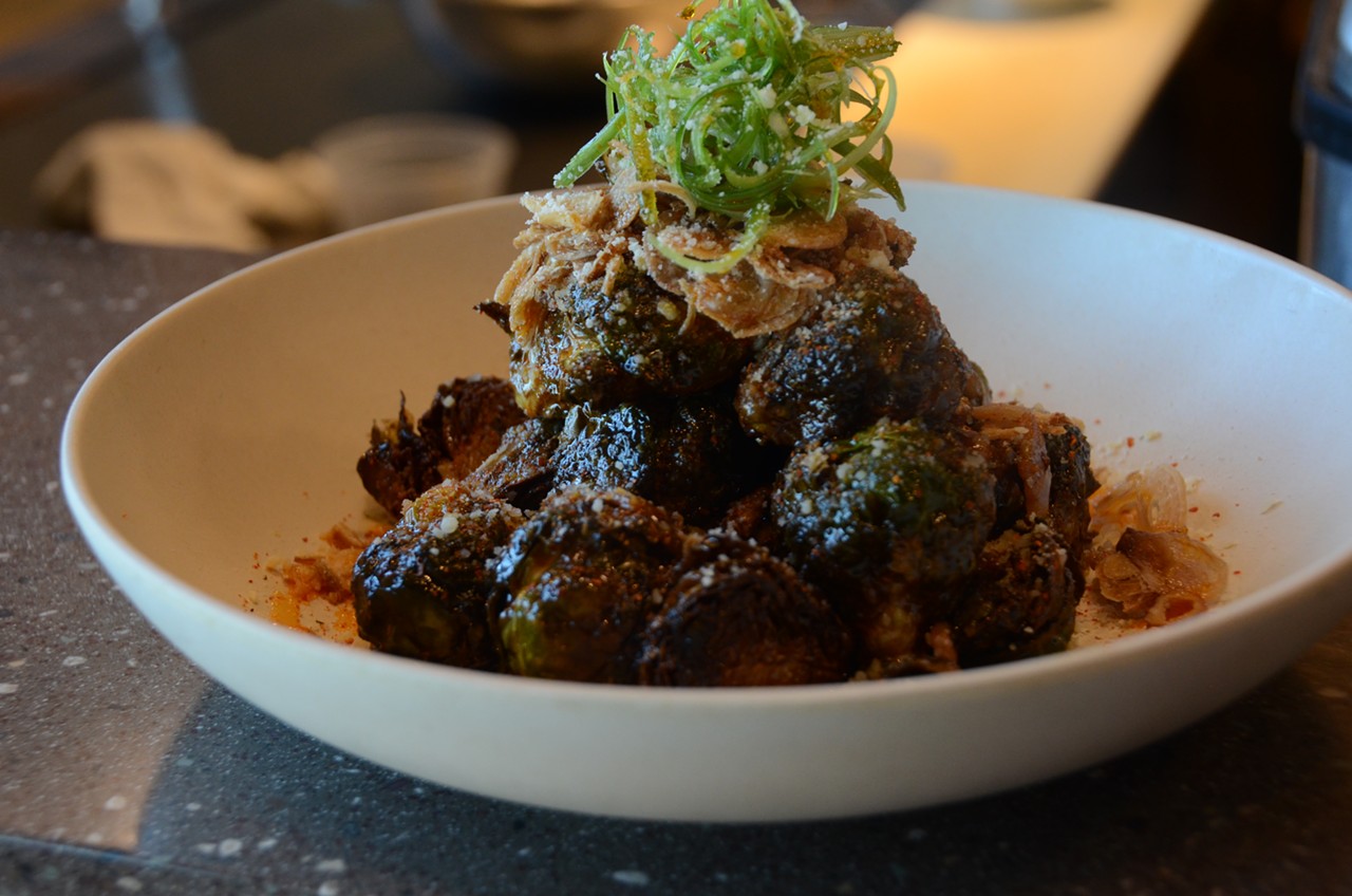 Noodle Tree chef Mike Nguyen has developed new dishes like the miso maple Brussels sprouts.