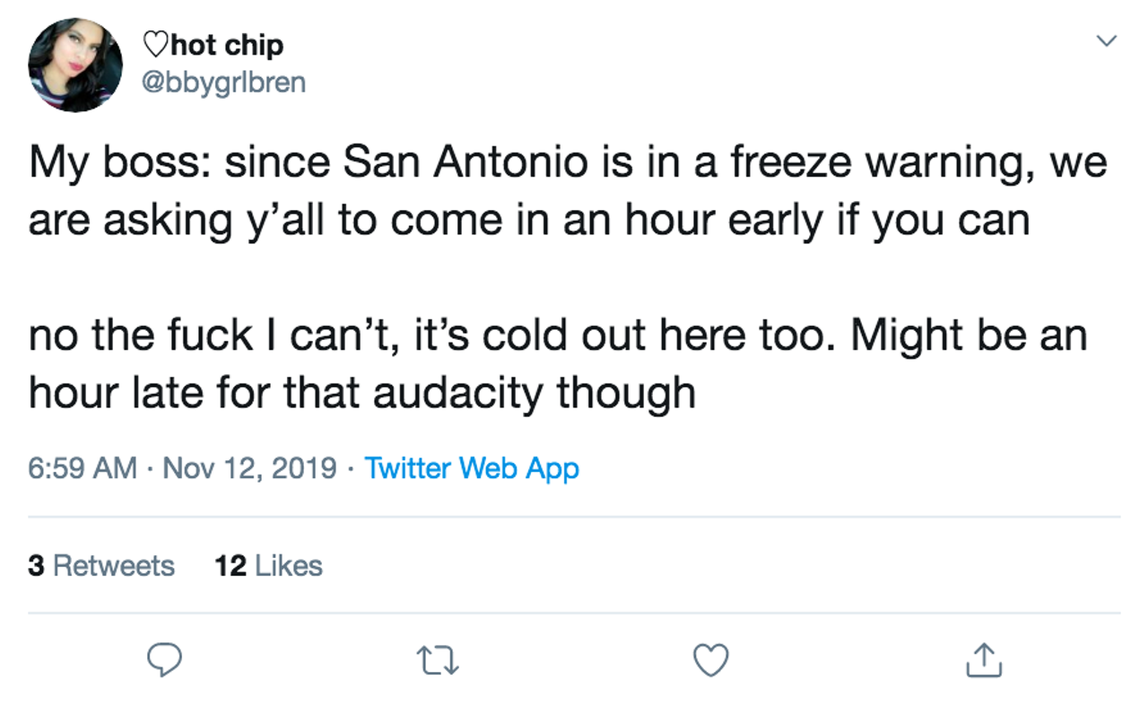 Lots of San Antonians Are Freaking Out About This Damn Cold Front