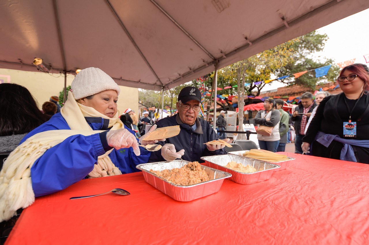 Indulge in tamales at La Gran Tamalada at Market Square
Free, Saturday, Dec. 14, 11am-7pm, Historic Market Square, 514 W Commerce St, .facebook.com
La Gran Tamalada honors the holiday-time tradition of making tamales. If you and bae are foodies, there will be a hands-on tamale making workshop from noon to 4 p.m. that will guide you through all the steps. There will also be lectures on the history of tamales that you can attend, if you’re into that. Even if you and your sweetheart aren’t much of the cooking type and don’t care to learn, there will also be tons of tamales available for purchase to take home and enjoy later.
Photo by Drew Patterson / Neptune9 Photography