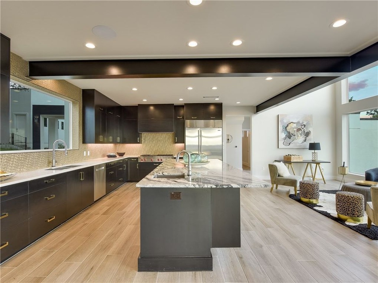 The home's kitchen is breathtaking.
