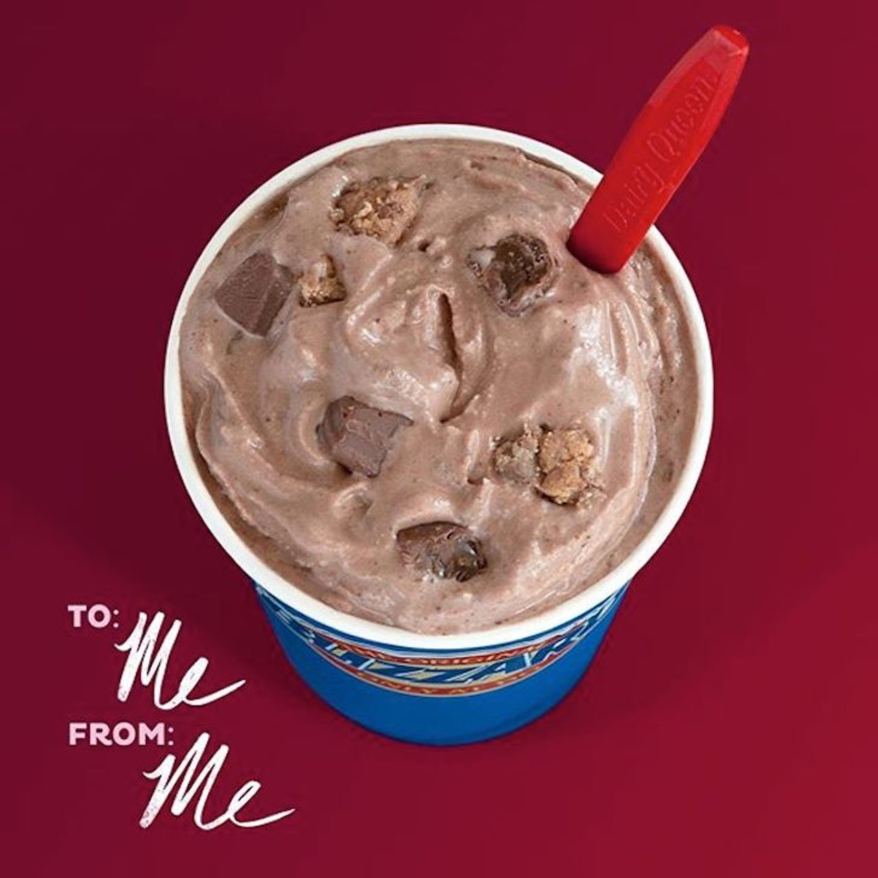 Go to Dairy Queen and get the singles&#146; blizzard topped with salted caramel truffles, because you too are salty. 
Photo via Instagram (dairyqueen)