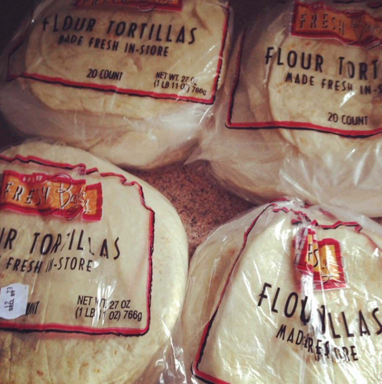 Fresh Tortillas
There's no resisting HEB's tortillas, no matter how hard you try. They're fluffy. They're thick. They're absolutely perfect. 
Photo via Instagram, stace_knight

