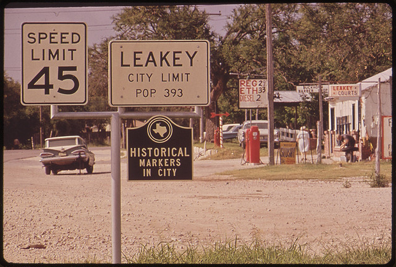 Leakey, a Small Town near Garner State Park, Derives Much of Its Income from Summer Tourists and Fall Deer Hunters, 07/1972