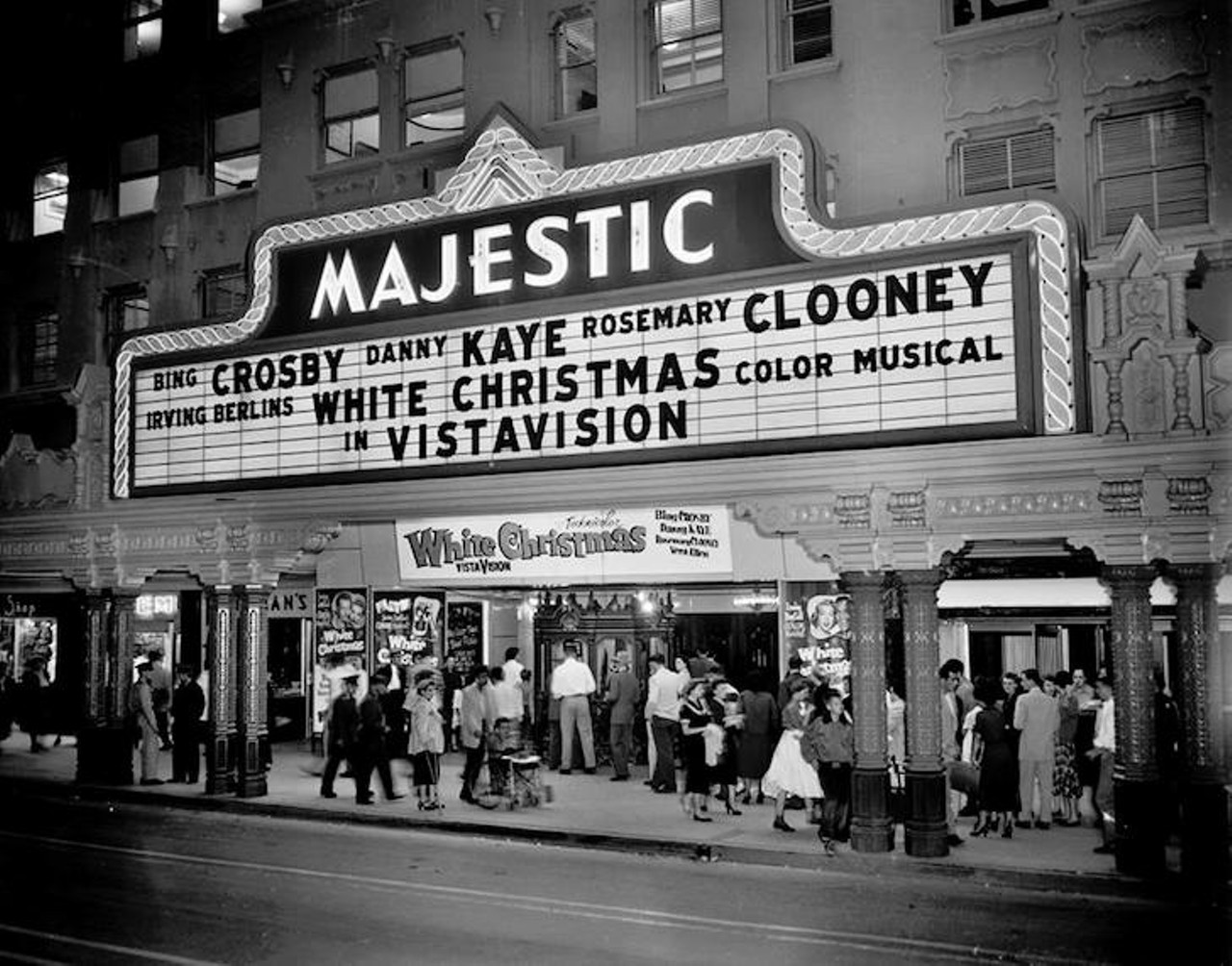 The Majestic Theater in 1954 during the release of "White Christmas."