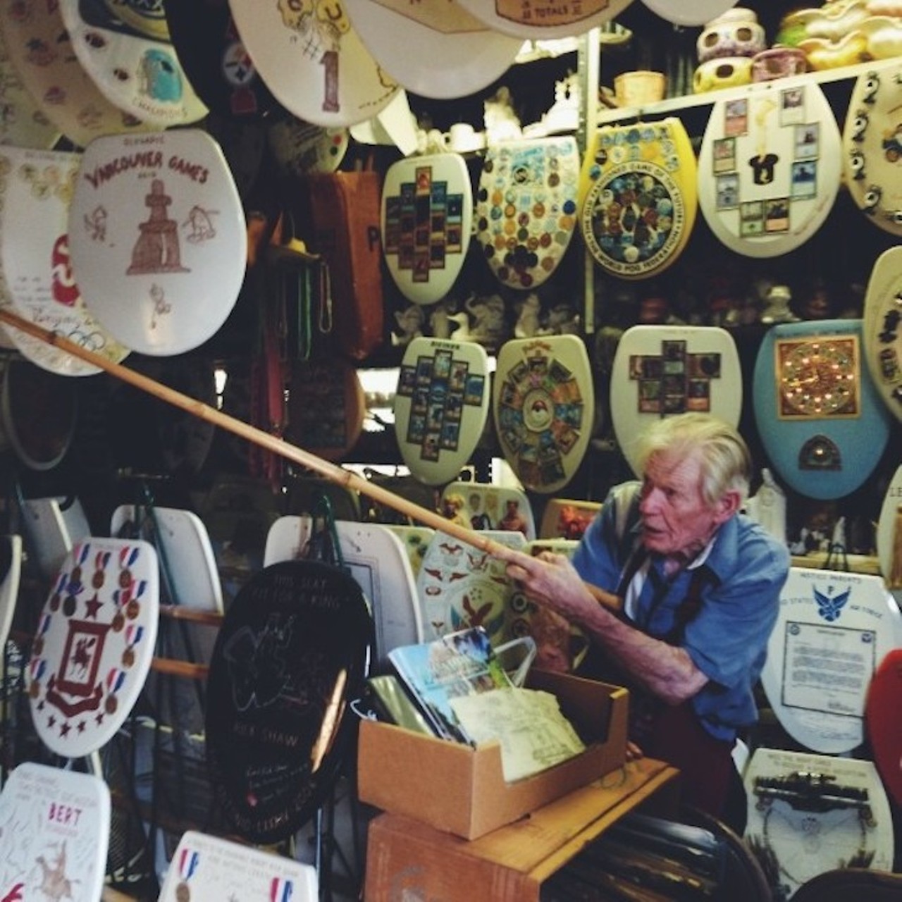 Barney Smith's Toilet Seat Art Museum
239 Abiso Ave., (210) 824-7791, facebook.com/SATXTSAM
Retired plummer Barney Smith opened up an exhibition of his hobby back in 1992 &#151; the art of emblazoned and adorned toilet seats, that is. But, be sure to give Barney a ring before stopping by to check out the commodes, as the museum doubles as his home. 
Photo via Instagram (designbyproxy)