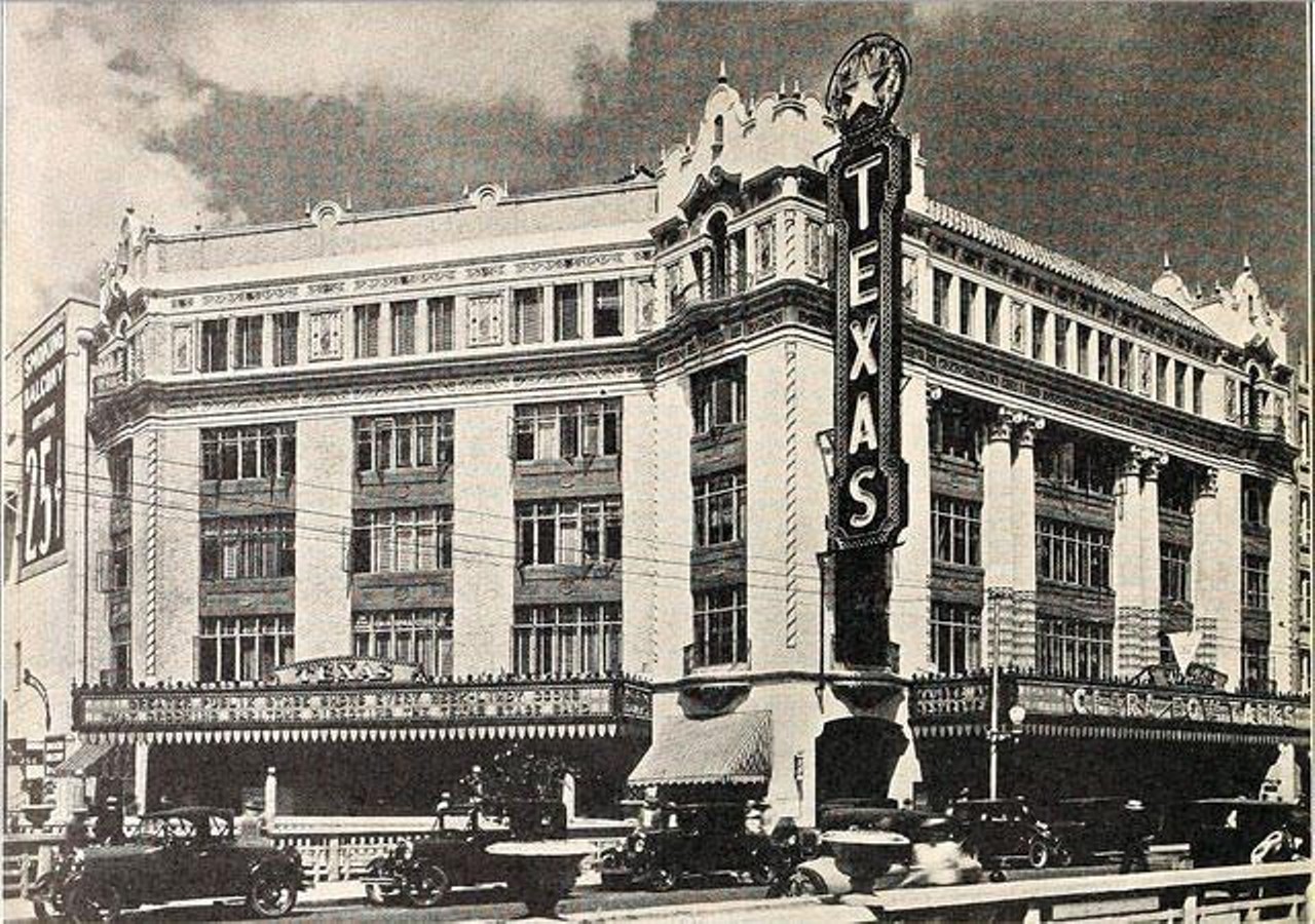 Circa 1915, The Texas Theatre on Houston Street.