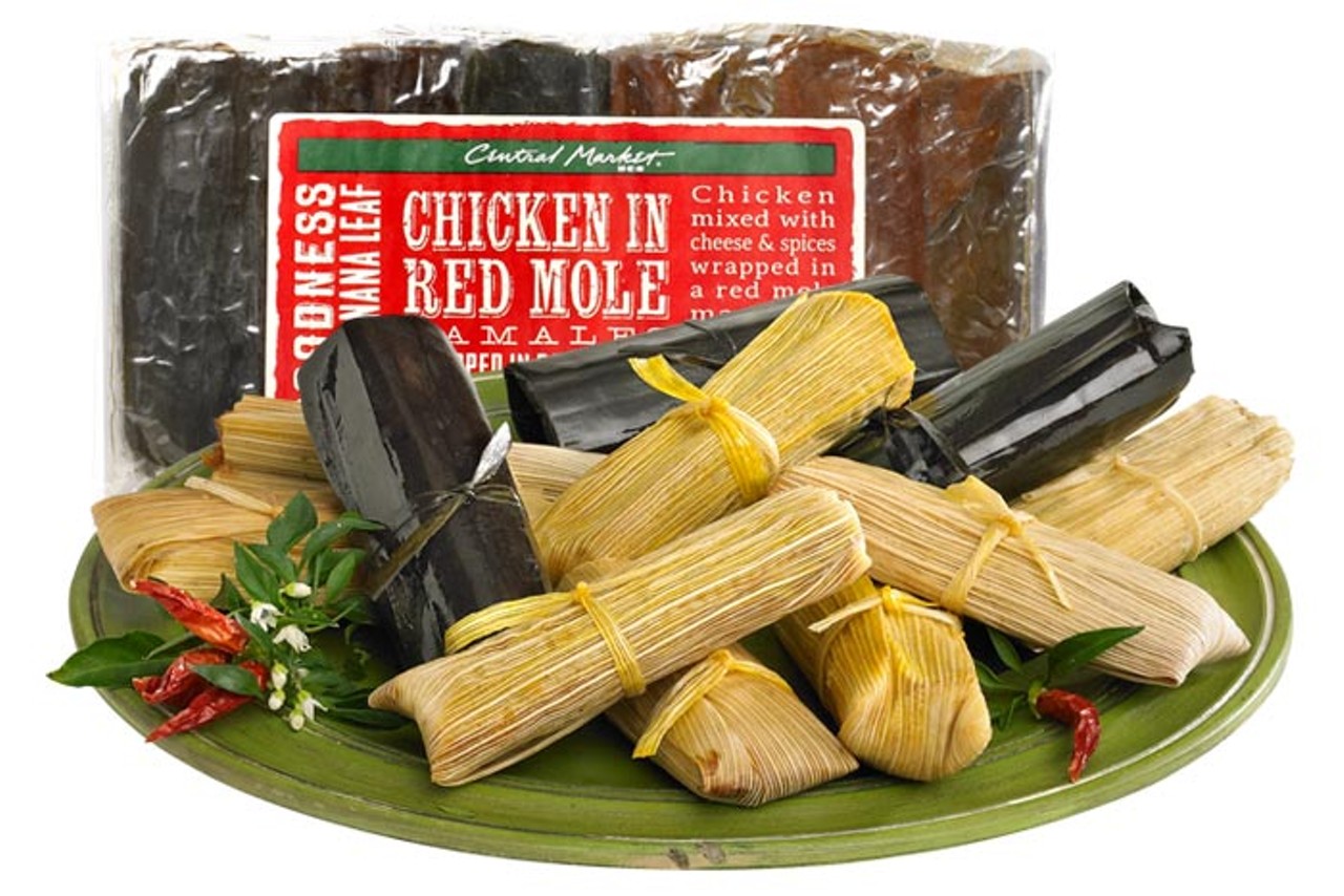 Tamales
The traditional flavors of Mexico come together in our Red Mole Chicken in Banana Leaf tamale.
And don&#146;t forget your other favorite go-to varieties: Tomatillo; Beef and Pork; Bison and Beef; Kale with Fire-Roasted Tomatoes; and more.