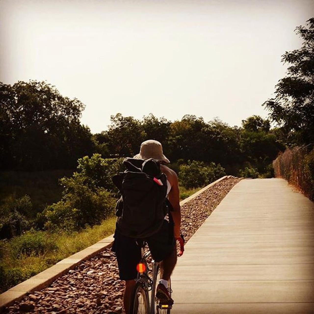 Take a long ride along the Mission Reach, and low-key think about getting in shape.
Photo via Instagram (whiskeyandsmores)