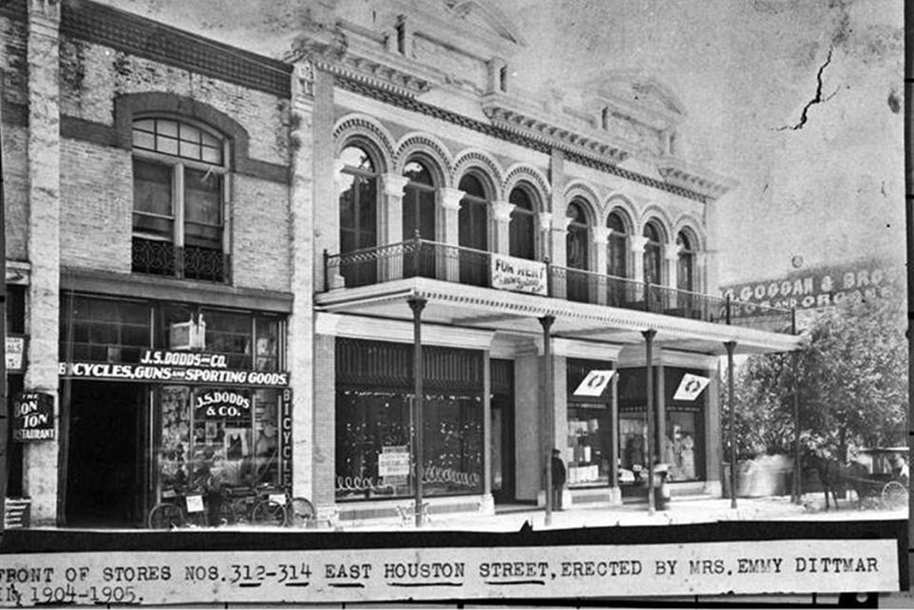 Circa 1905, The Dittmar Building on 312-314 E. Houston St.
