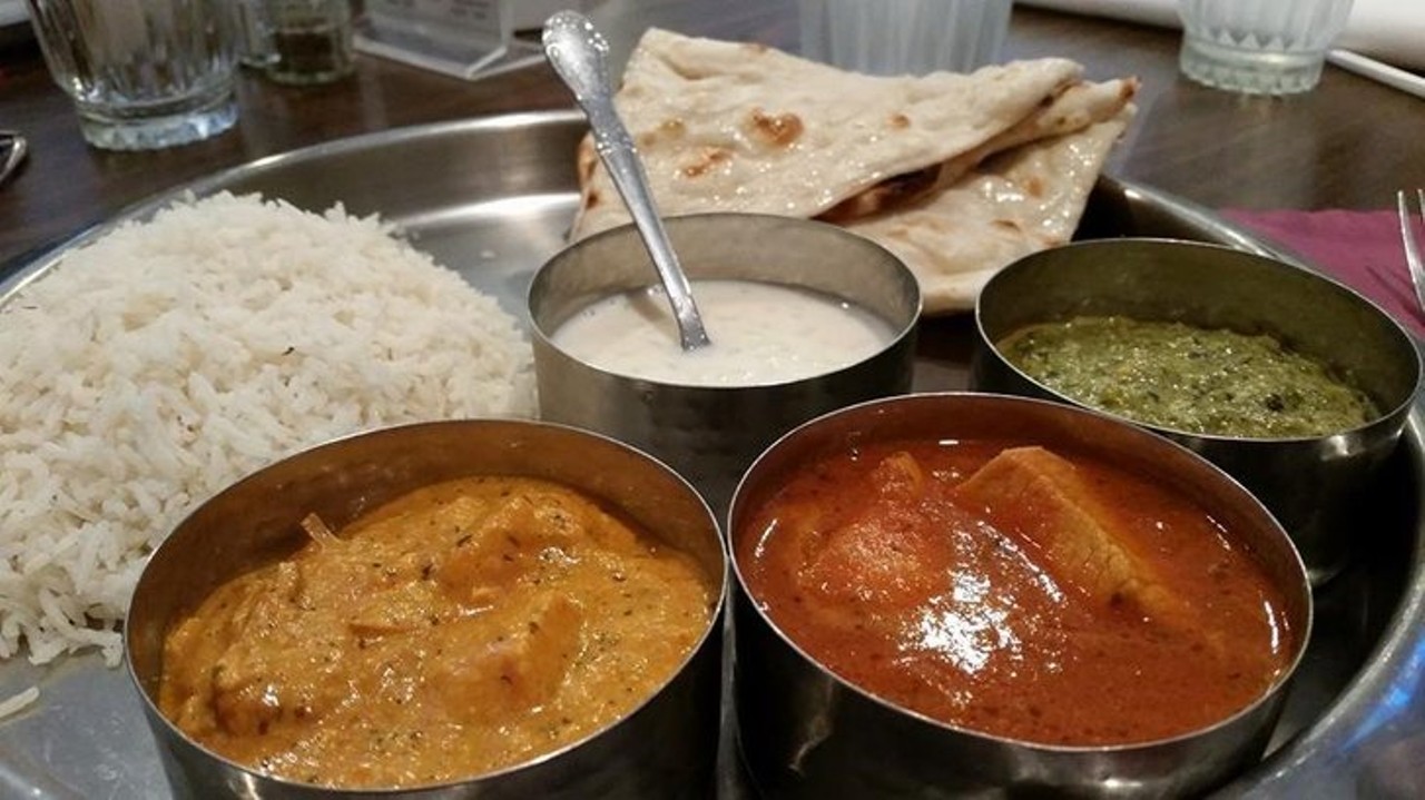 Taste of India 
Taste of India, nestled in your standard suburban strip center, offers quick service, inexpensive, no-frills Indian cuisine.
5999 De Zavala Road #109, (210) 561-4409   
Photo via Yelp (Jennifer M.)