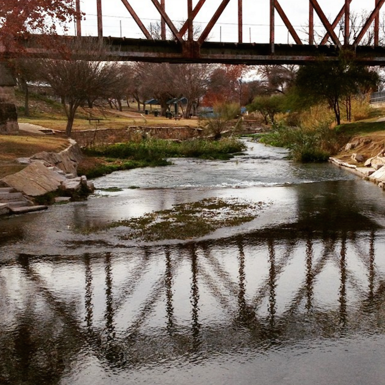 San Felipe Springs in Del Rio, Texas  
Val Verde County, edwardsacquifer.net 
The San Felipe Springs are a group of springs that extends two miles along San Felipe Creek northeast of Del Rio in Val Verde County. 
Photo via Instagram (catbellaire)