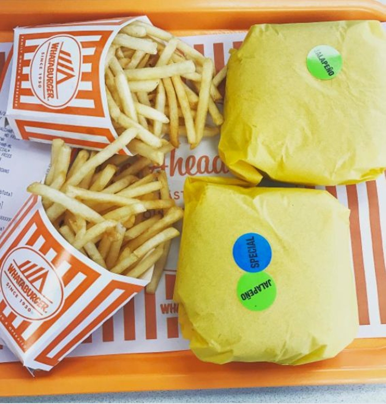 Your go-to at Whataburger
multiple locations
Burgers, fries, honey butter chicken biscuits are all must-have cures for the munchies. 
Photo via Instagram, 
lizmoody