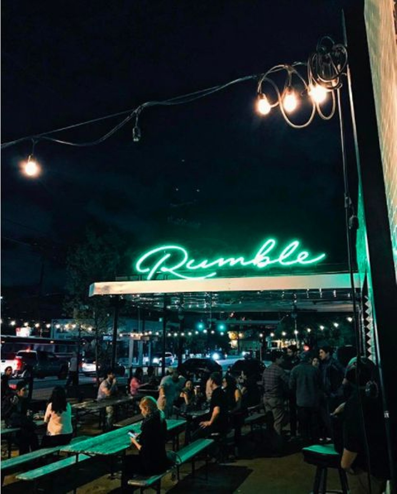 Rumble
2420 N St Mary's St., facebook.com/rumblesat/
If you needed yet another reason to visit the St. Mary&#146;s Strip, Rumble could be it. This patio is one of our favorites, especially during the summer when the bar still creates outdoor-vibes, but inside with the AC on.
Photo via Instagram,  juliennolan3
