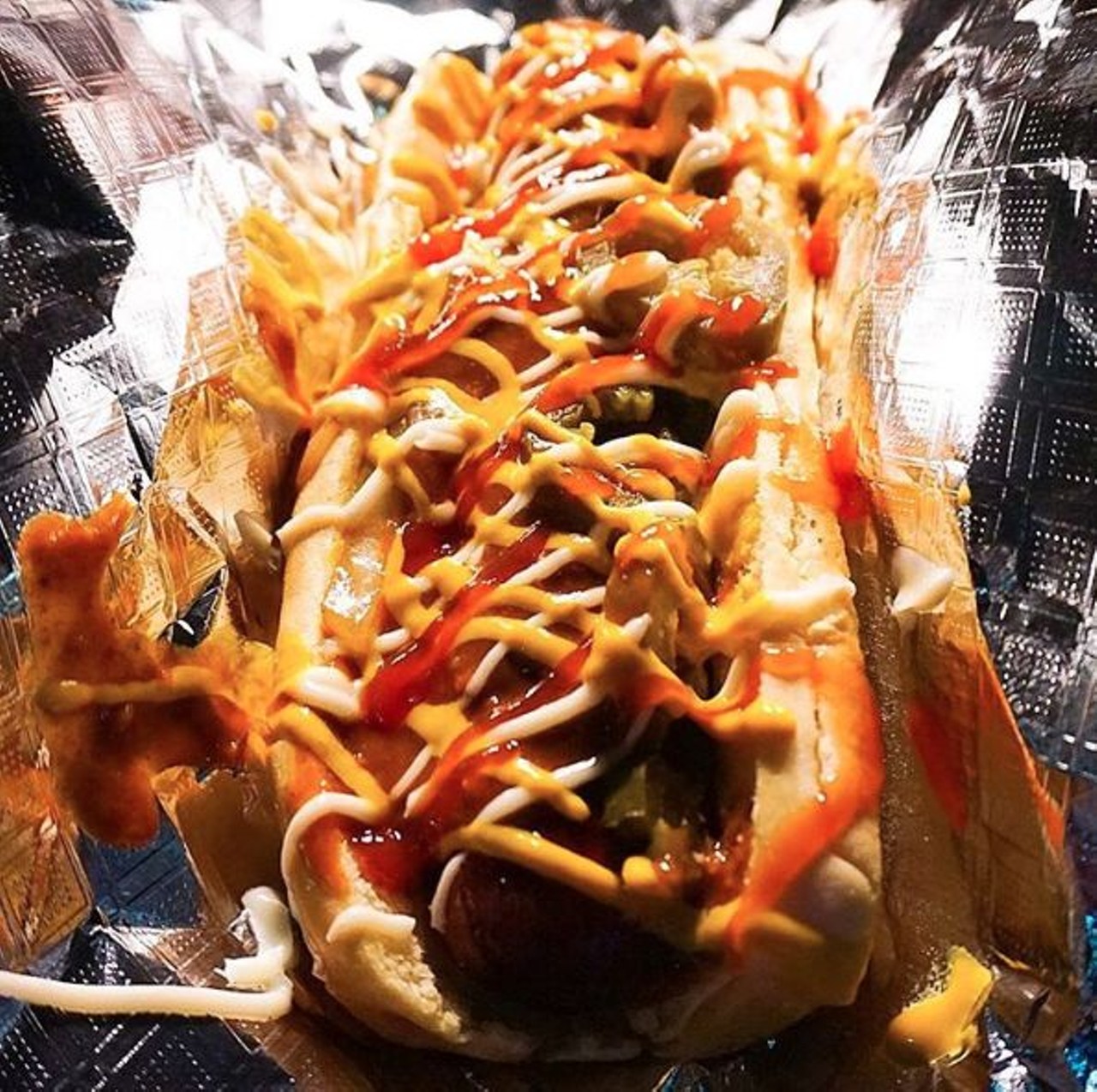 Alamo Hot Dog Co.
Multiple locations, (210) 831-2409, facebook.com
When your dogs are barking from a night of dancing, order up a few hot dogs, or at least one wrapped in bacon. Open until 1 a.m. on select nights.
Photo via Instagram, miss_eater_tx