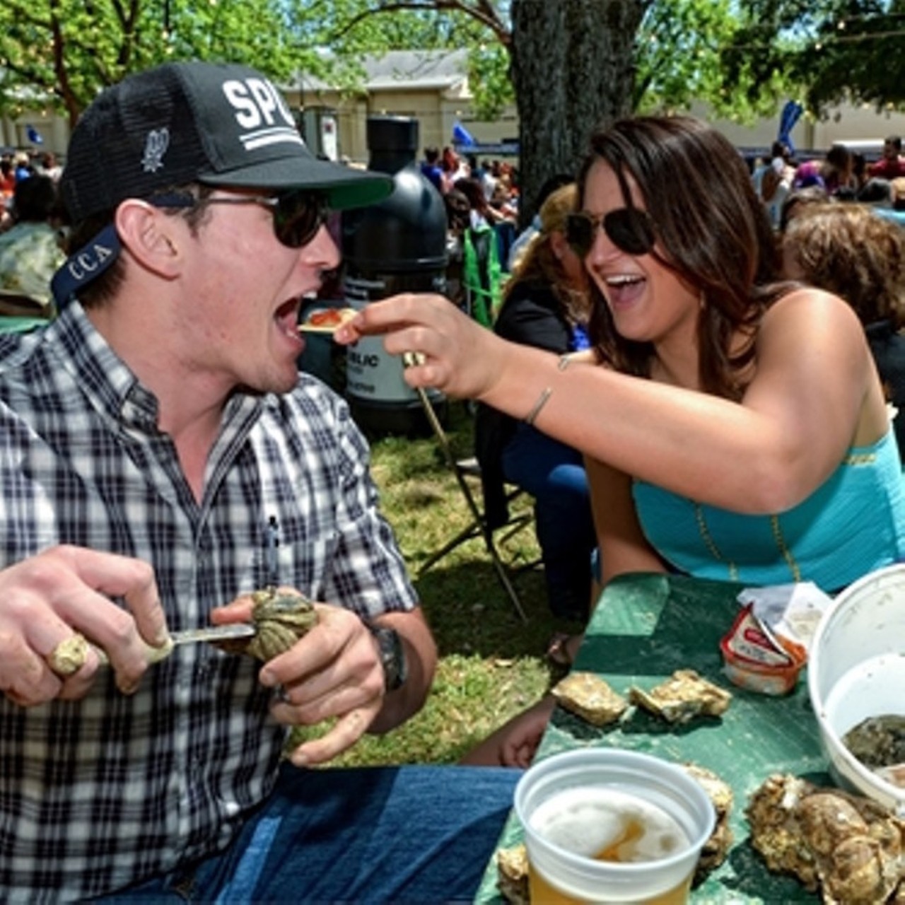 Oyster Bake 
5-11 p.m. April 21-22, at St. Mary&#146;s University
St. Mary's University Campus 2017 is the destination Fiesta Oyster Bake's 101st Anniversary. The event features more than 100,000 oysters served baked, raw and fried plus 70+ food and beverage booths that dish up savory favorites and quench every thirst. Enjoy continuous Rock, Country, Tejano, R&B / Hip Hop, Pop and Children's musical entertainment, as well as a full carnival and a special Fireworks Spectacular on Friday evening. Tickets Available for Purchase at The Fiesta Store. 
Photo by Fiesta SATaste of New Orleans