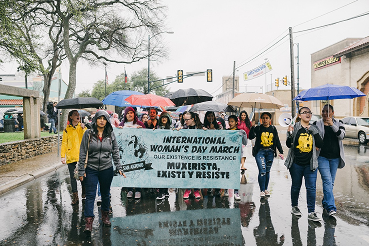 Hundreds Gather Downtown for the 27th International Woman's Day March