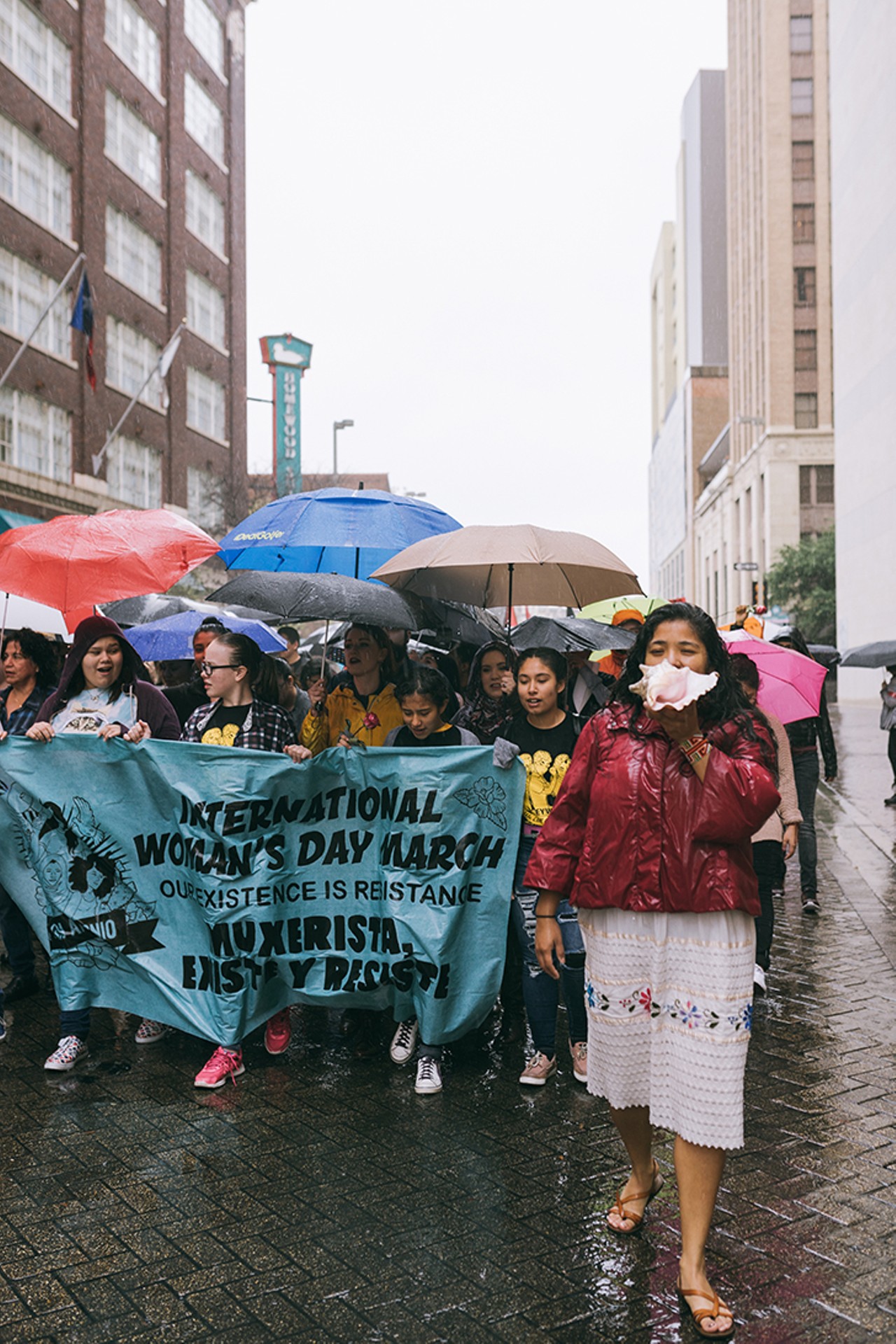 Hundreds Gather Downtown for the 27th International Woman's Day March