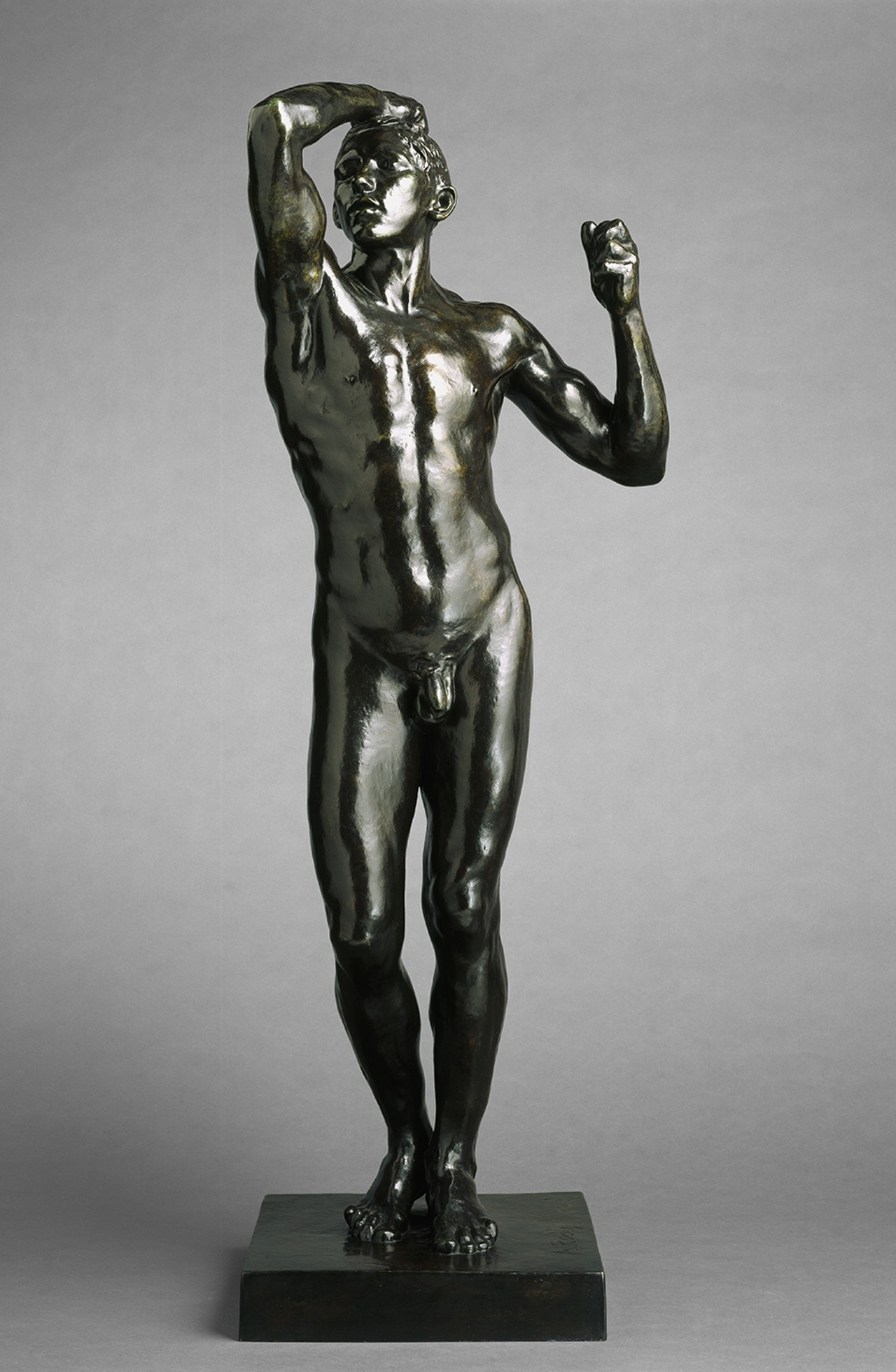 Auguste Rodin (French, 1840&#150;1917). The Age of Bronze, medium- sized model, first reduction, 1876; cast 1967. Bronze, 41 1/4 x 15 x 13 in. (104.8 x 38.1 x 33 cm). Brooklyn Museum, Gift of B. Gerald Cantor, 68.49. (Photo: Brooklyn Museum)
