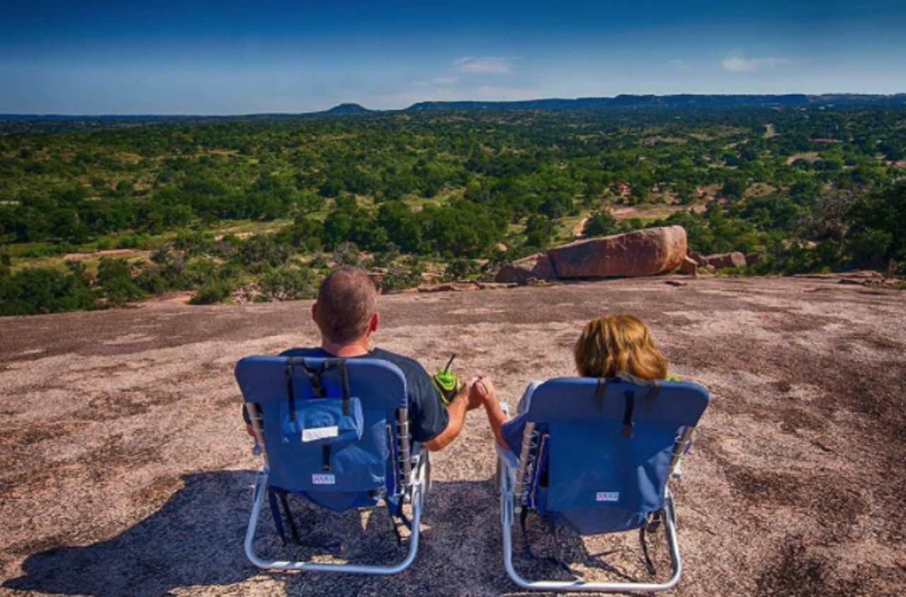 Spend a weekend camping at Enchanted Rock
16710 Ranch Rd. 965, Fredericksburg, (830) 685-3636, tpwd.texas.gov
Disconnect from the world and take a weekend to recharge. Whether you choose to keep it simple with a traditional tent and survival skills or decide to spruce your plans up a bit and go glamping, enjoy your weekend away from city lights and appreciate the landscape instead.
Photo via Instagram, kentgilleyphotoblog