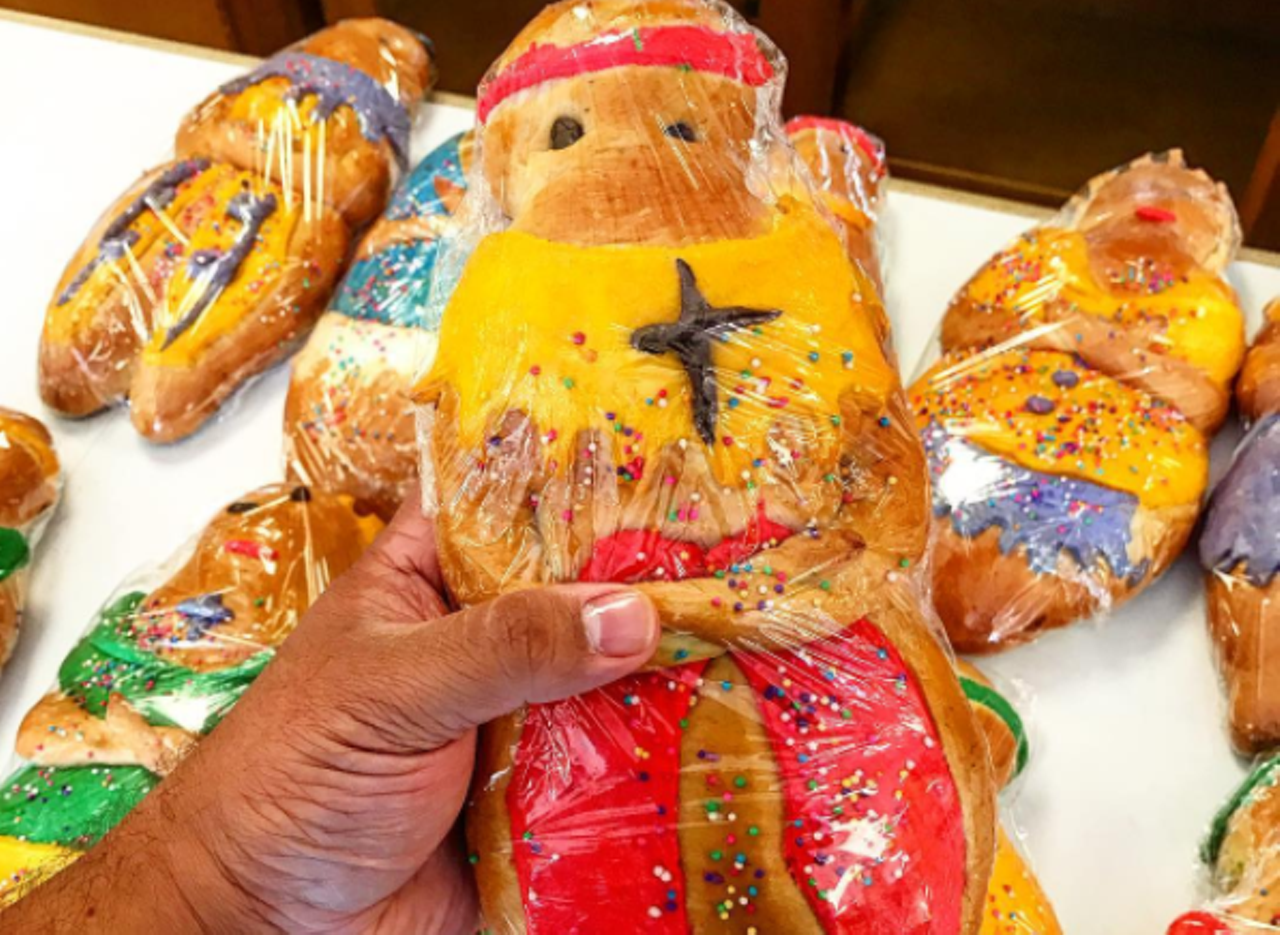 Bedoy’s Bakery
Multiple locations, bedoysbakery.com
This pan de dulce celebrates day of the dead with dolls shaped like your loved ones.
Photo via Instagram, sanantoniomunchies
