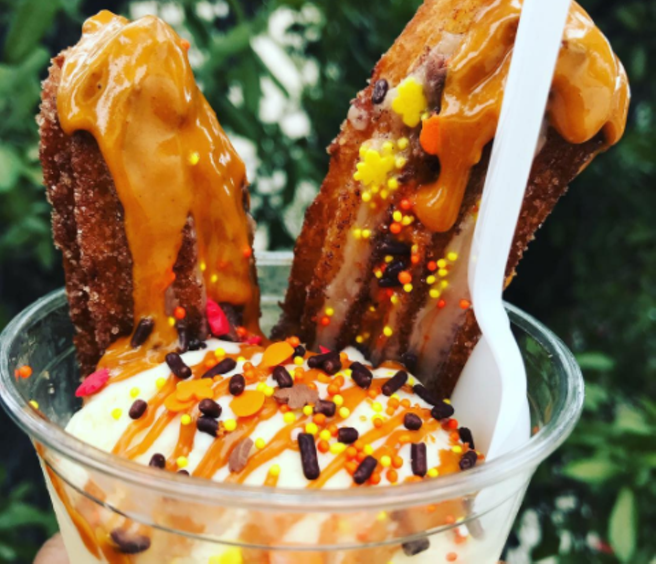 House of Honchos
5824 Babcock Road, (206) 304-6771, honchos-the-house-of-churros.business.site
House of Honchos is jumping on the basic bandwagon with pumpkin spice and festive fall colors. The scariest thing is how addictive these churros are. 
Photo via Instagram, gohonchos