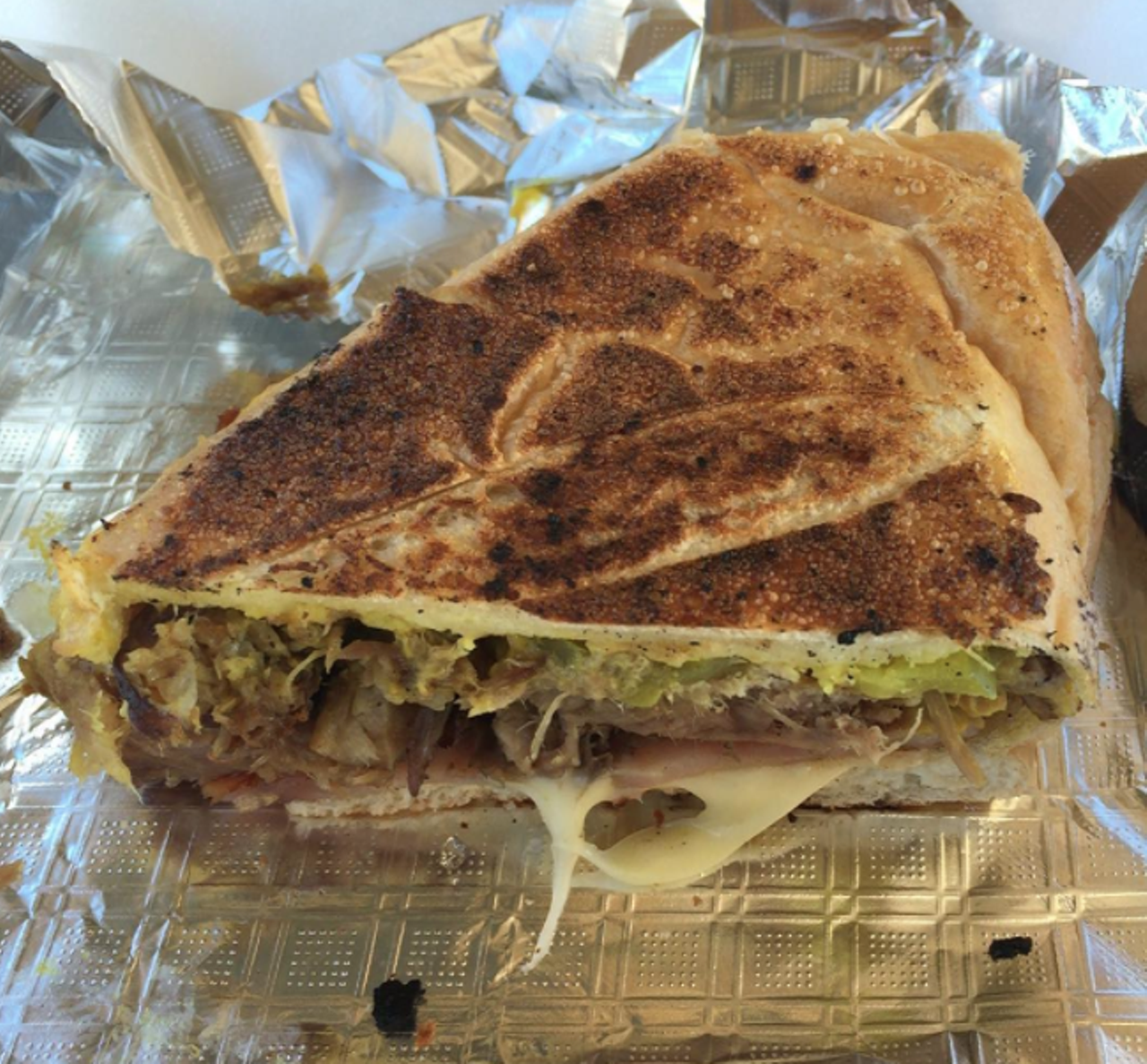 SA Fresh
1015 Rittiman Road, Suite 113, (210) 829-4446
Lauded by some customers as “the best they’ve ever had,” the Cubano Sandwich is filled with mojo-braised pork, ham, Swiss cheese, adobo verde mayo, house-made pickled red onions and pickles, all on a toasted French roll.
Photo via Instagram, safresh
