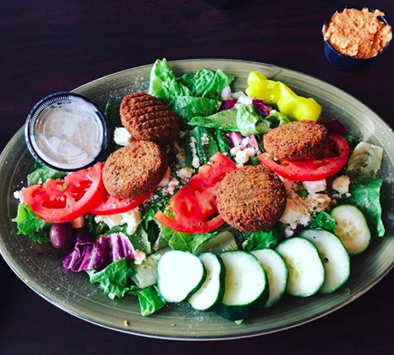 The Forum
Papouli’s Greek Grill
8320 Agora Parkway, Suite 120, (210) 659-2244, papoulis.com
Whether you need a healthy snack or a filling meal to recharge, Papouli’s has got your covered on both fronts. Order some hummus for the table and claim a grilled salmon fillet for yourself to feast without feeling bad.
thekassandrachristine / Instagram