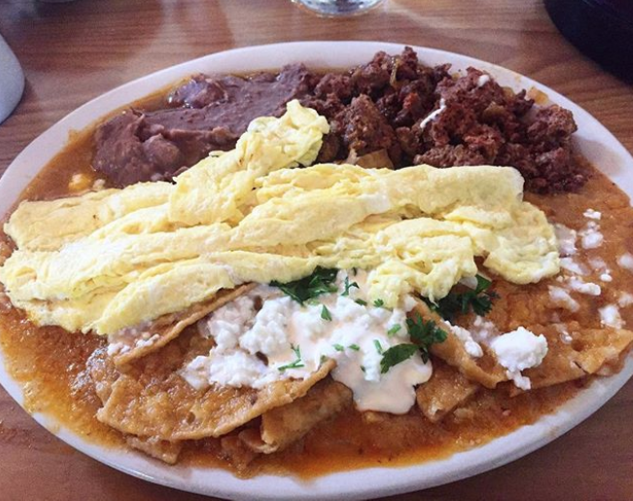 Panchos and Gringos
900 Nolan St., (210) 227-6700
Enjoy the “Panchos” side of this restaurant with all-day Mexican hot chocolate, breakfast tacos and huevos rancheros, divorciados, or a la Mexicana.
Photo via Instagram / southtexasfoodie