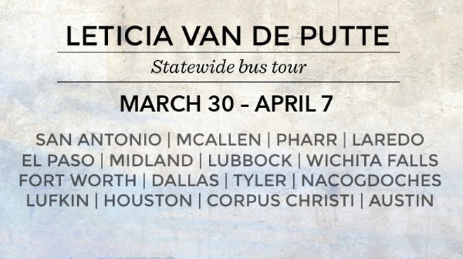 Van de Putte Launches Statewide Bus Tour
