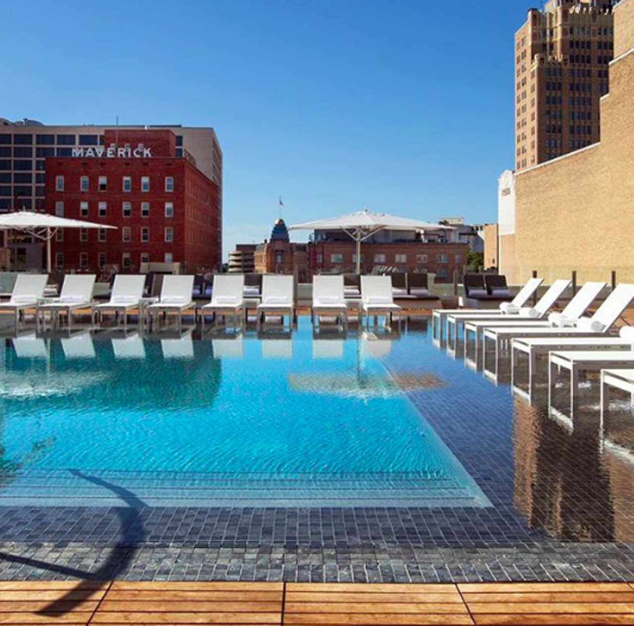 The St. Anthony, A Luxury Collection Hotel
300 E Travis St, (210) 227-4392, marriott.com
Check into this posh downtown hotel and treat yourself to a delightful staycation. Obviously, you’ll want to spend some time at the rooftop infinity pool. Be sure to reserve one of the cabanas so you can truly enjoy the full experience.
Photo via Instagram / thestanthonyhotel
