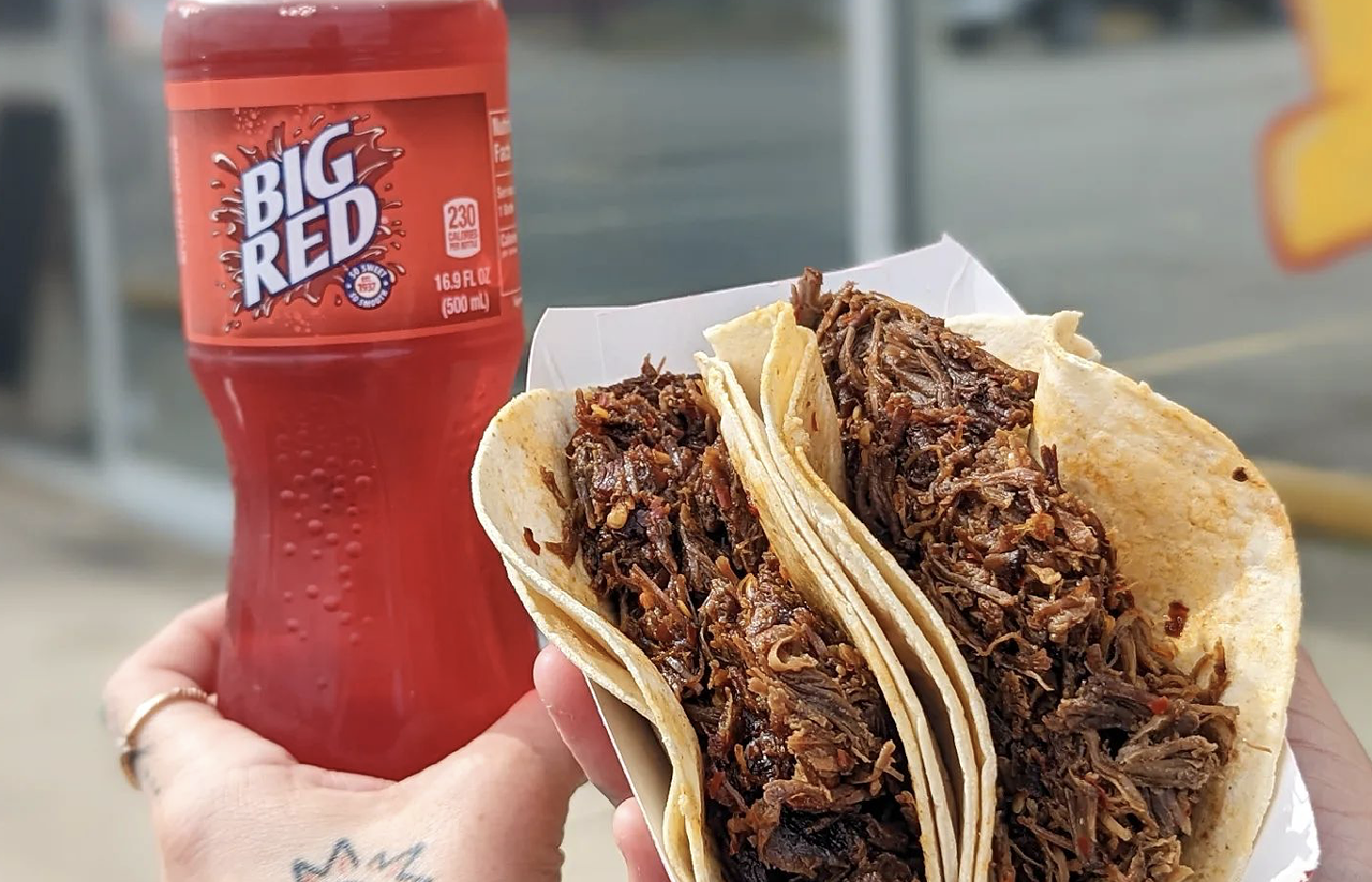 Barbacoa and Big Red
When a city hosts an entire festival dedicated to a food combination, you know it really loves that pairing. Such is the case with barbacoa and Big Red, a food and drink duo that San Antonians just can’t get enough of. Everyone has their favorite spot for barbacoa, choosing to enjoy it as a taco or on its own. Whether sobering up or just in the mood for good food, barbacoa and Big Red always hits the spot.
Photo via Instagram / atxfoodguy
