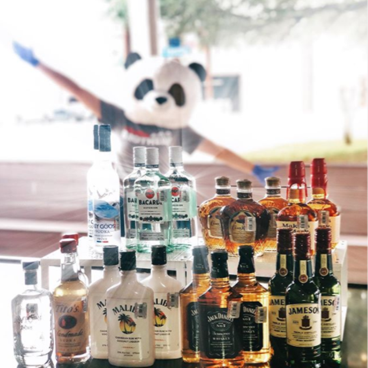 Bamboo
1010 S Flores St., Suite 111, (210)-481-4884, bambooeats.com
For $25, you can get a small bottle of your liquor of choice plus two mixers and a garnish from Bamboo, available delivery and curbside pickup.  
Photo via Instagram / bambooeats