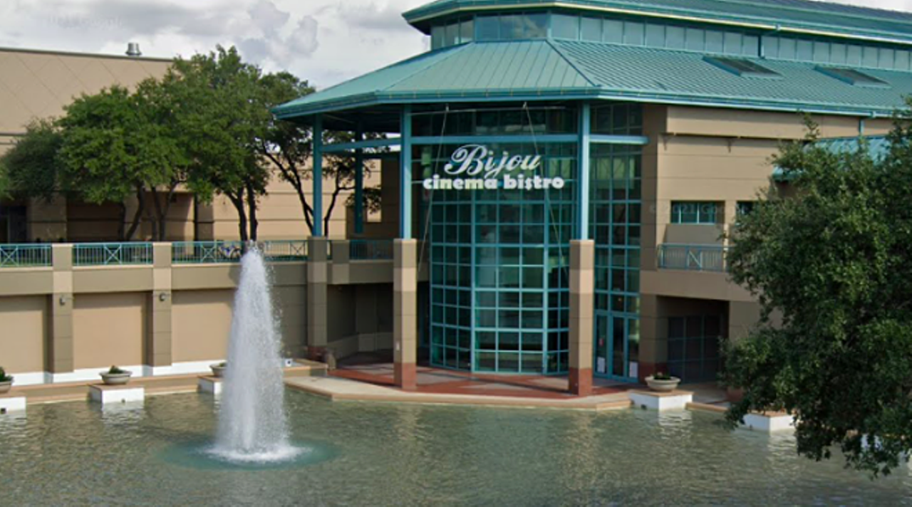 Santikos Bijou Cinema Bistro
4522 Fredericksburg Rd.
The Bijou Cinema Bistro, a concept ahead of its time in offering dining options to moviegoers, shut its doors this year as well. The Balcones Heights theater offering food alongside indie flicks closed abruptly in April 2022. 
Photo via Google Maps