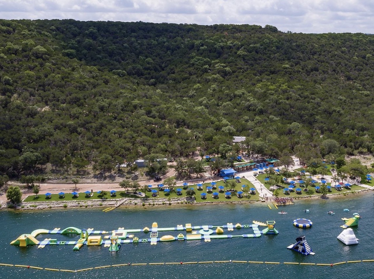 Lake Travis Waterloo Adventures
14529 Pocohontas Trail, Leander, (512) 614-1979, waterlooadventures.com
Just outside of Austin you’ll find one of the most badass outdoor attractions in the area. This water park is floating — meaning that it’s on water! You’ll get to bounce off the slides and jump around the obstacle course and straight into the water of Lake Travis. What more could you ask for?