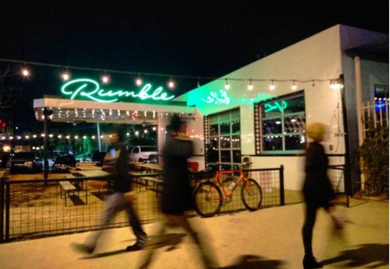 Rumble
2420 N. St. Mary's St.,  facebook.com/rumblesatx
If your out-of-towners are looking for a chill spot to grab a drink, Rumble will give them a great view of St. Mary's and let them indulge in spicy margaritas and other house drinks.  Photo via Instagram / arielmarte