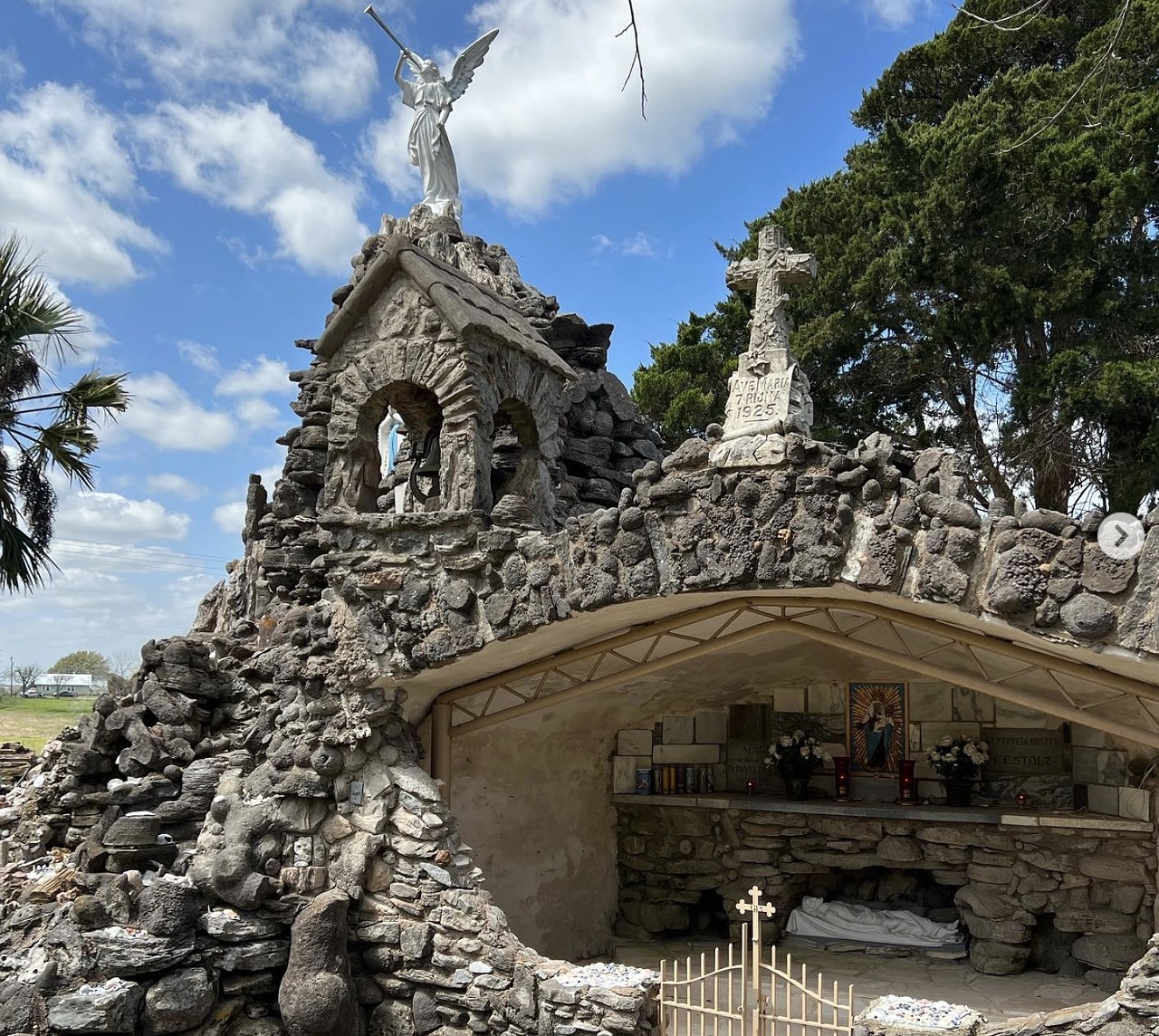 Lourdes Grotto Replica, La Grange
936 FM 2436, La Grange, roadsideamerica.com
Transport yourself to the cobbled streets of Europe at this Texas version of the grotto at Lourdes, France.
Photo via Instagram / georcuzzi