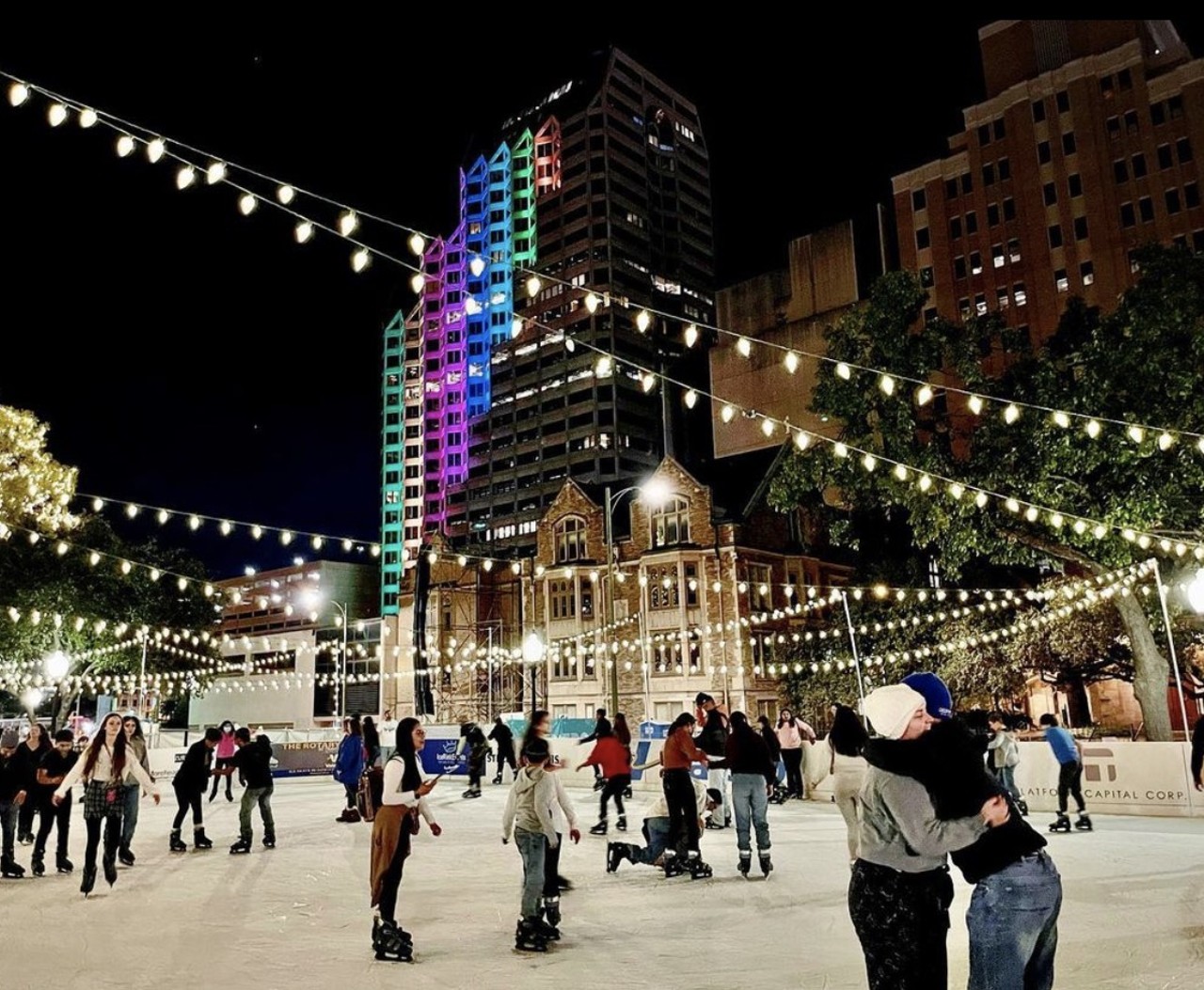 Go ice skating at Travis Park
It doesn't take long to become a tradition in San Antonio. Although it only debuted in 2019, the Rotary Ice Rink at downtown's Travis Park  has already become a must for many residents. 
Photo via Instagram / explore_with_westley