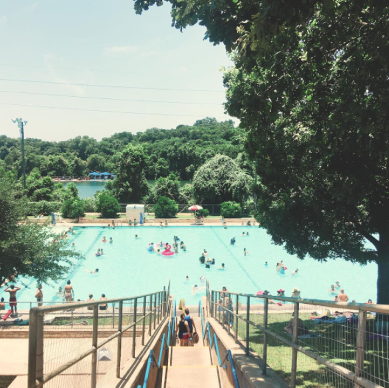 Deep Eddy
401 Deep Eddy Ave, Austin, (512) 472-8546, austintexas.gov
Tucked away near downtown Austin, Deep Eddy is the oldest swimming pool in Texas. Capacity is limited, so get there early to beat the crowds.
Photo via Instagram / cameracait