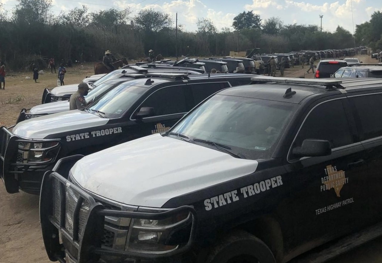 Gov. Greg Abbott's Steel Wall
Use magic markers and scissors to transform a cardboard box into a Department of Public Safety vehicle that you wear over your shoulders. Staple lots of fake taxpayer money onto the hood. Now you've got the perfect representation of the governor's taxpayer funded anti-immigrant stunt. 
Photo via Instagram / texas_dps