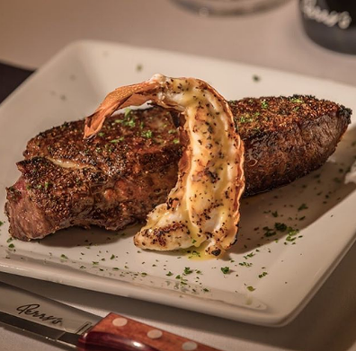 Perry’s Steakhouse & Grille
15900 La Cantera Pkwy #22200, (210) 558-6161, perryssteakhouse.com
When considering where to go for a fancy dinner, local foodies can take comfort in knowing that Perry’s is Texas-based, in Houston specifically. With locations in other states, the lone San Antonio outpost serves nine different types of steaks and additions like bacon, crab and lobster.
Photo via Instagram / perryssteakhouse