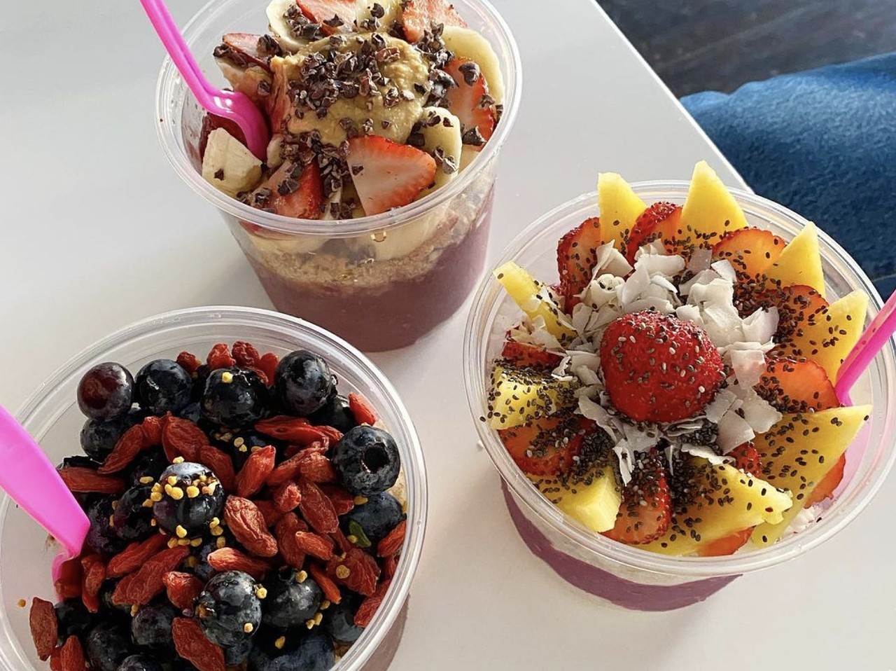 Rise Up
Multiple Locations, (210) 268-8009, riseupsatx.com
Rise Up offers handcrafted açai bowls, pitaya bowls, smoothies and coffee. Their flavorful fruit combinations leave a strong, sweet impression.
