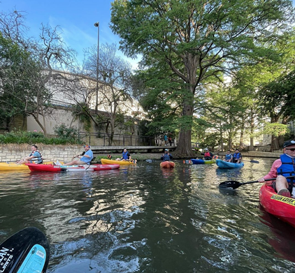 Kayak the San Antonio River
Looking for some water-centric entertainment? Mission Kayak (mat-tx.com) provides guided and unguided kayak rentals, and now you can paddle down scenic stretches of the river downtown — both through the River Walk and the King William District.  
Photo via Instagram / missionadventuretours