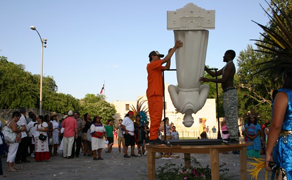 Rolando Briseño's work includes Spinning San Antonio Fiesta, a 2011 performance at the Alamo.