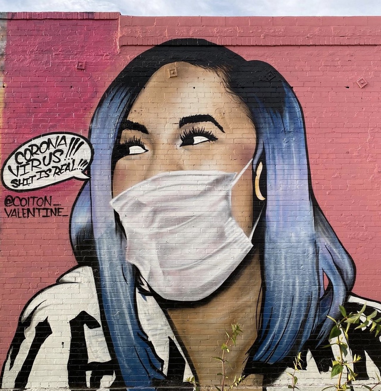 @colton_valentine_
Colton Valentine’s iconic Cardi B mural got a 2020-appropriate update that was approved by the rapper herself. 
Photo via Instagram / colton_valentine_
