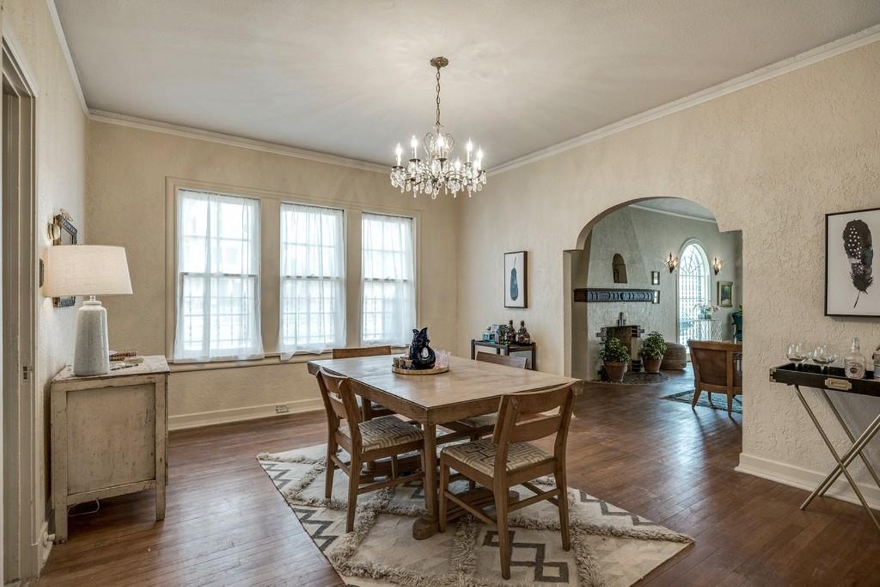 A 1930s Tudor-style home with 15-foot cathedral ceilings in now for sale near Woodlawn Lake
