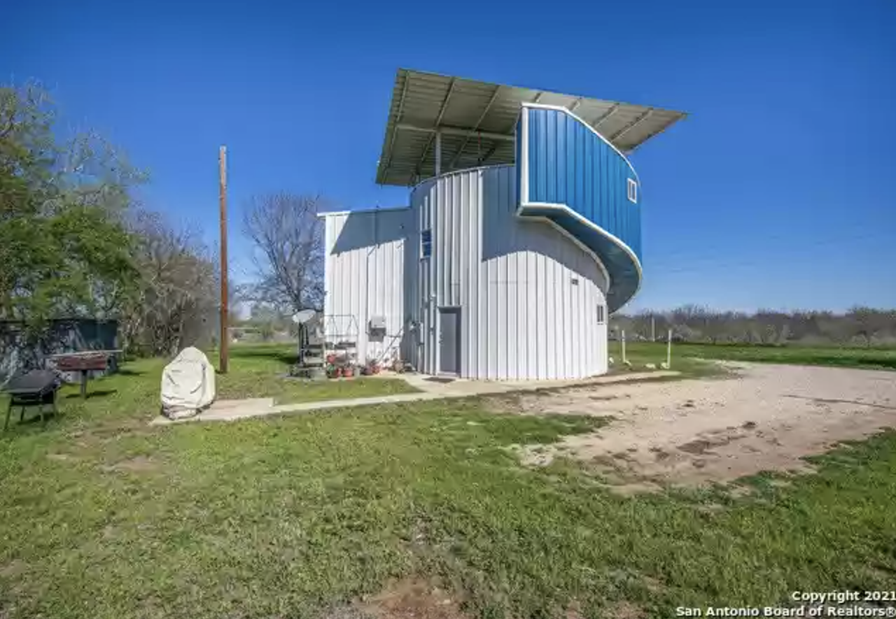 A crazy solar-powered silo home with a rooftop deck is for sale in Southeast San Antonio