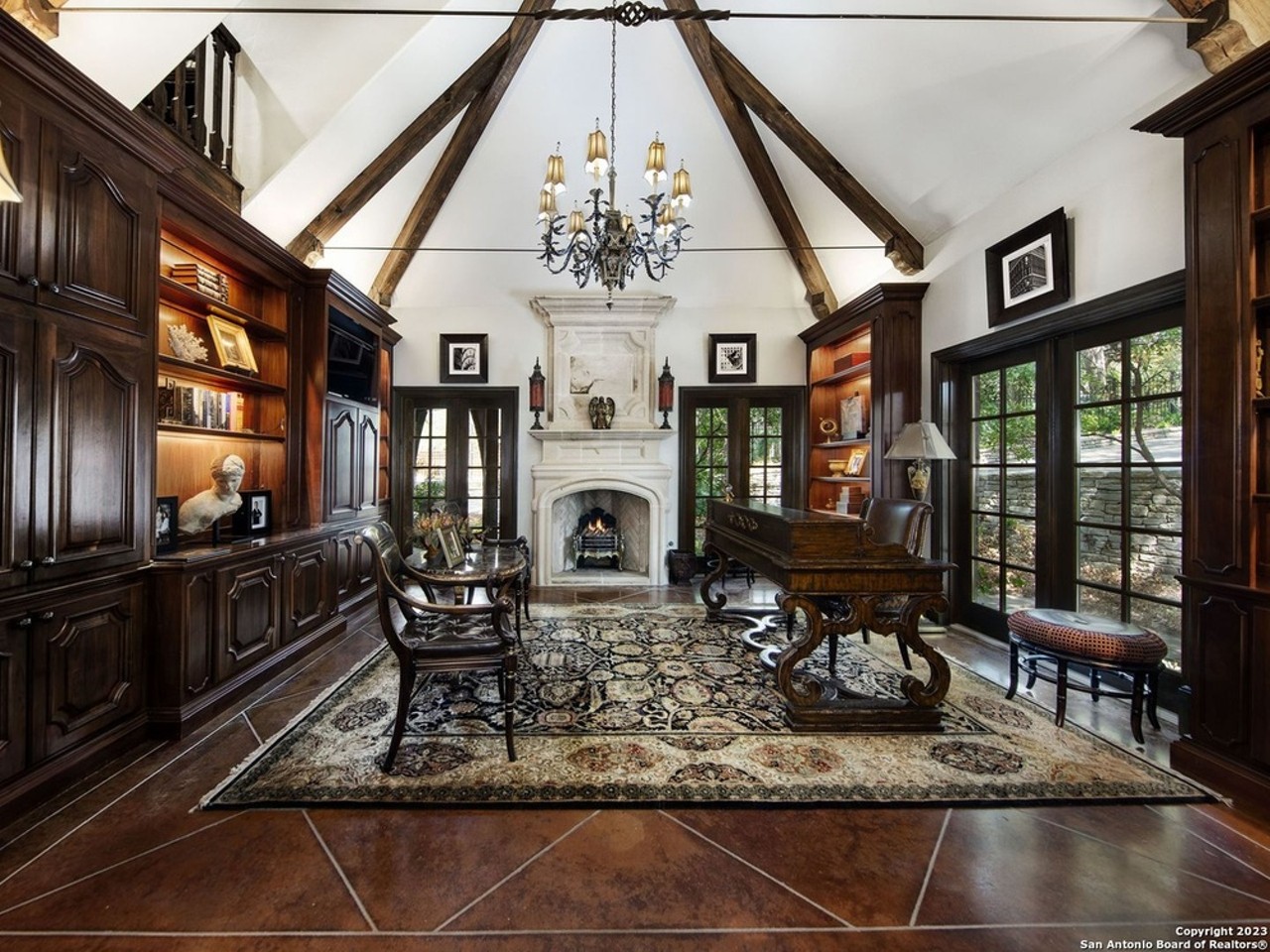 A French-style chateau for sale San Antonio comes with a wine cellar and a sauna