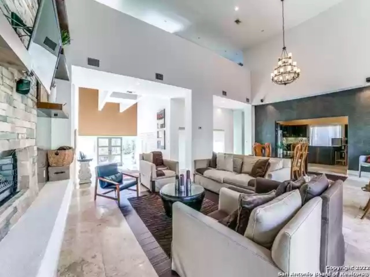 A home for sale in San Antonio's Dominion development features contemporary Mexican-style design