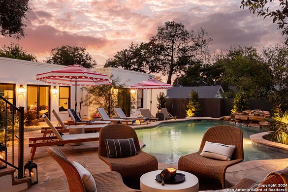 A mid-century San Antonio hacienda for sale has 10 bedrooms and an outdoor shower
