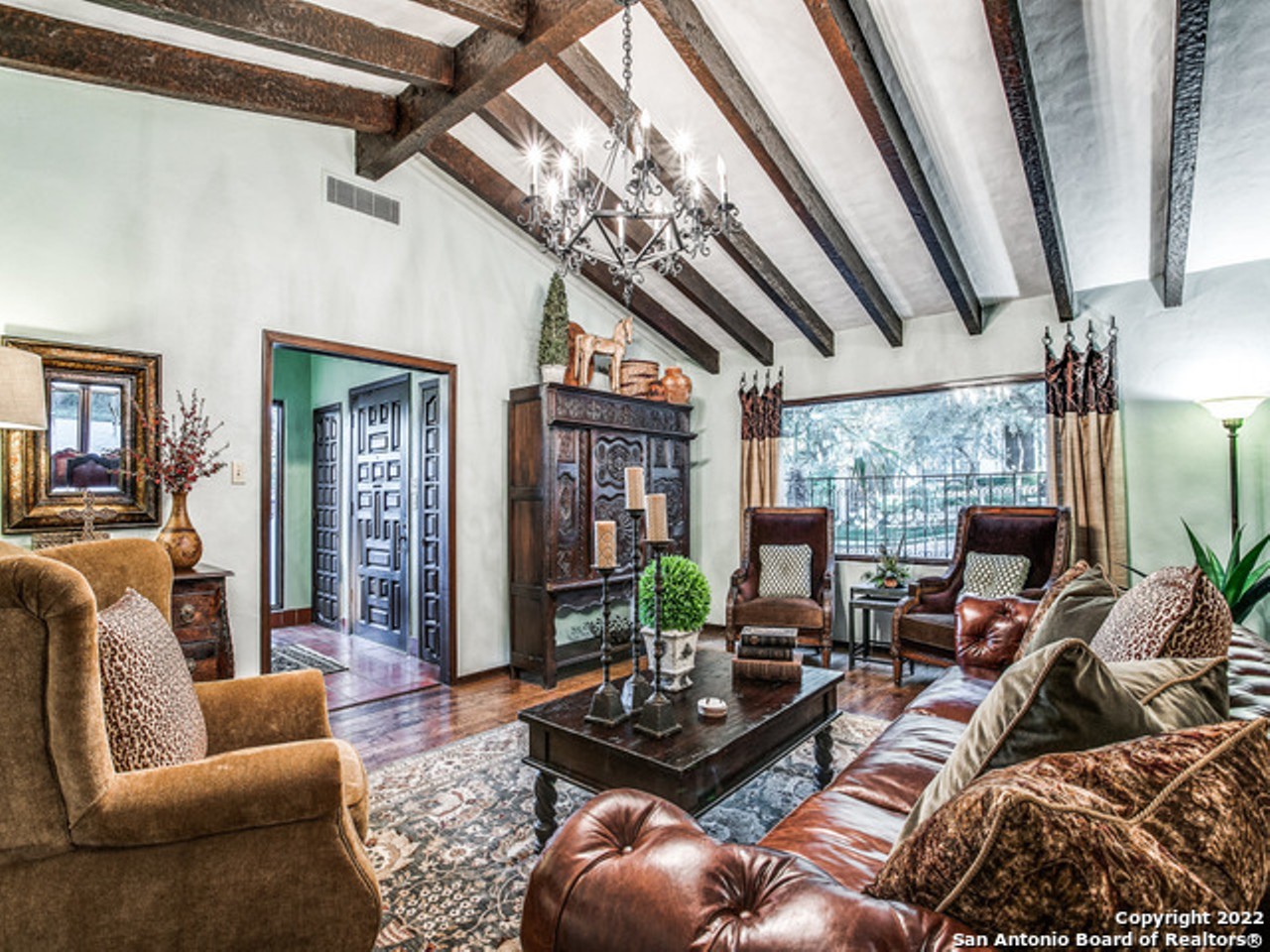 A Spanish-style home for sale in San Antonio is full of mermaid carvings and fountains